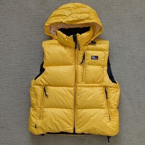 Polo Ralph Lauren Vintage RLX Sport Down Puffer Vest Women M Yellow Waterproof